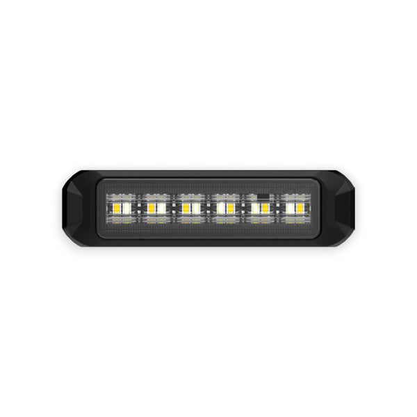 BUILTBRIGHT BB6110C Work Bar Strobe 4 Slim 4" Ultra Slim Strobe Light Amber/Blue