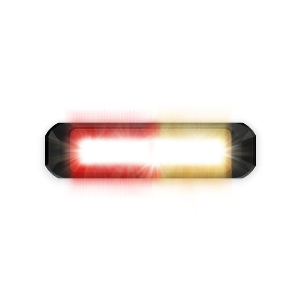 BUILTBRIGHT BB6110E Work Bar Strobe 4 Slim 4" Ultra Slim Strobe Light Amber/Red