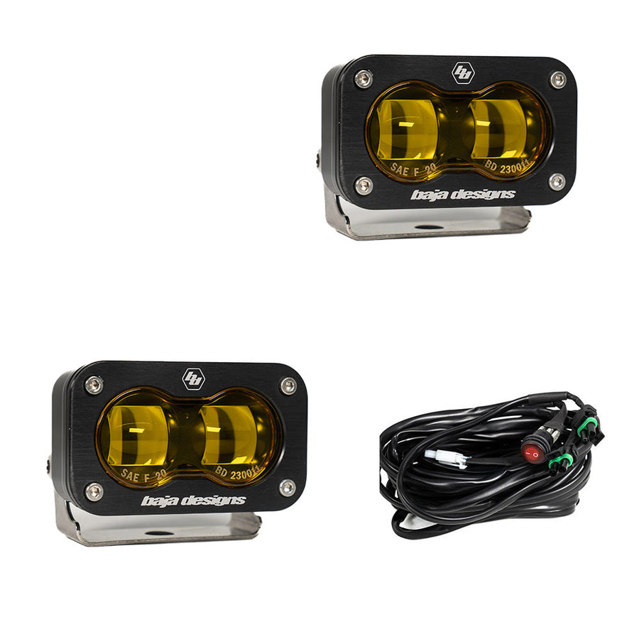 S2 SAE Pair LED Spot Baja Amber