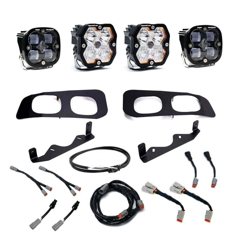 Ford Super Duty (23-26) Dual Fog Pocket Kit Upfitter Squadron Sport/SAE 2.0 Clear SAE Fog