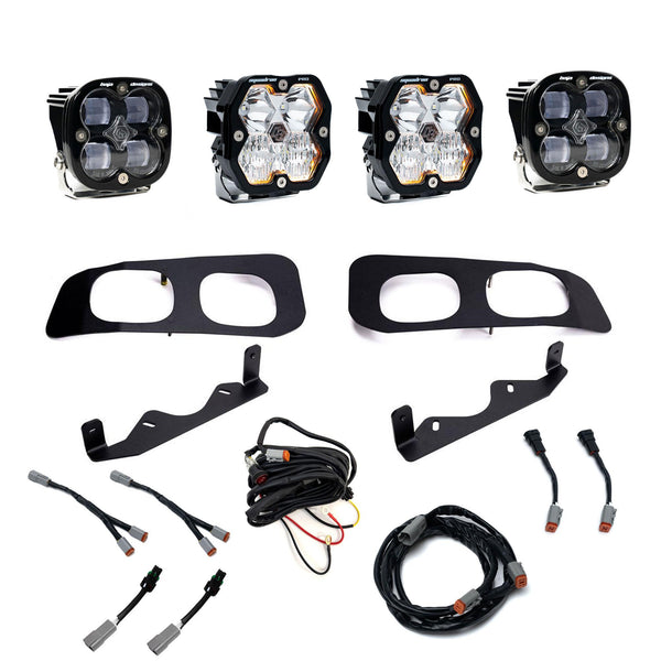 Ford Super Duty (23-26) Dual Fog Pocket Kit Squadron Pro/SAE 2.0 Clear SAE Fog