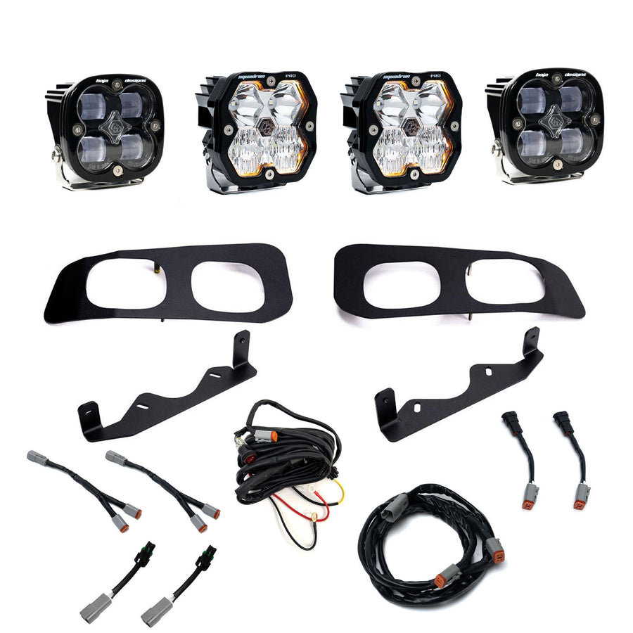 Ford Super Duty (23-26) Dual Fog Pocket Kit Squadron Pro/SAE 2.0 Clear SAE Fog