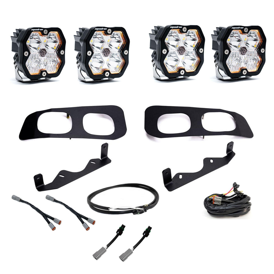 Ford Super Duty (23-26) Dual Fog Pocket Kit Upfitter Squadron Sport 2.0 Clear Multi Patterns