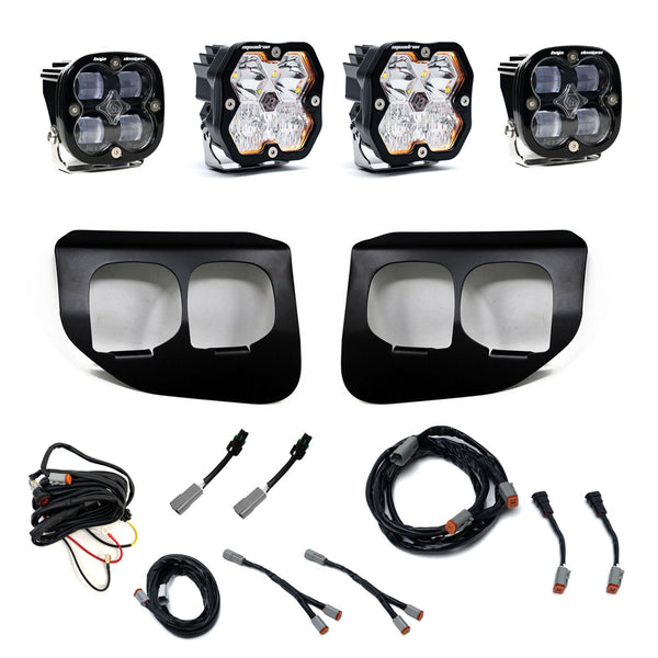 2020-2022 Ford Super Duty Dual Fog Pocket Kit Squadron 2.0 SAE/Sport Clear DC