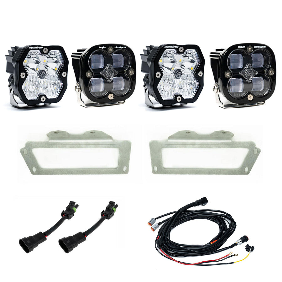 2010-2018 Dodge Ram 2500/3500 09-12 1500 Fog Pocket Kit Squadron SAE 2.0 Clear SAE Fog