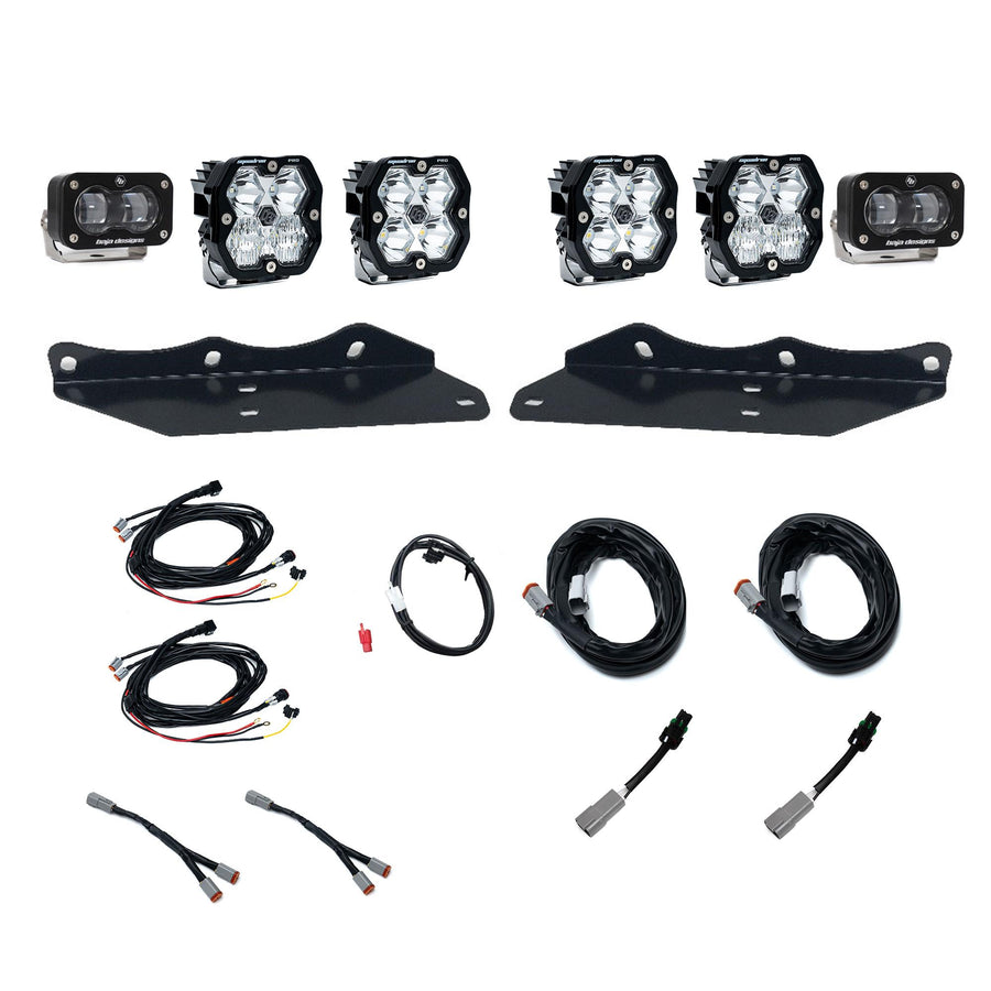 2017-2020 Ford Raptor Fog Pocket Kit Squadron Pro SAE 2.0/S2 Clear SAE Fog