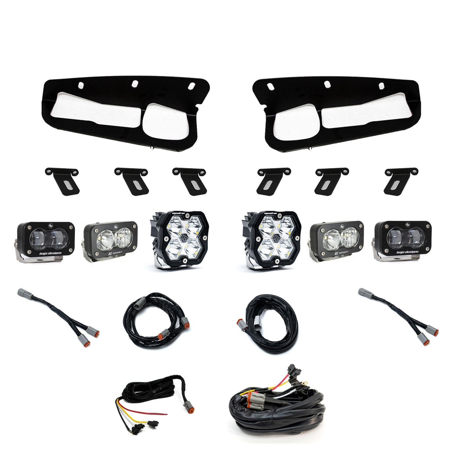 Ford Bronco (21-26) S2 SAE Clear S2 Sport D/C Clear Squadron 2.0 Sport Clear Spot Steel Bumper W/ Upfitter