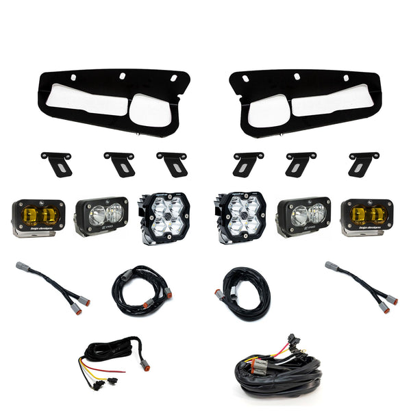 Ford Bronco (21-26) S2 SAE Amber S2 Pro D/C Clear Squadron 2.0 Pro Spot Clear FPK Steel Bumper W/ Upfitter