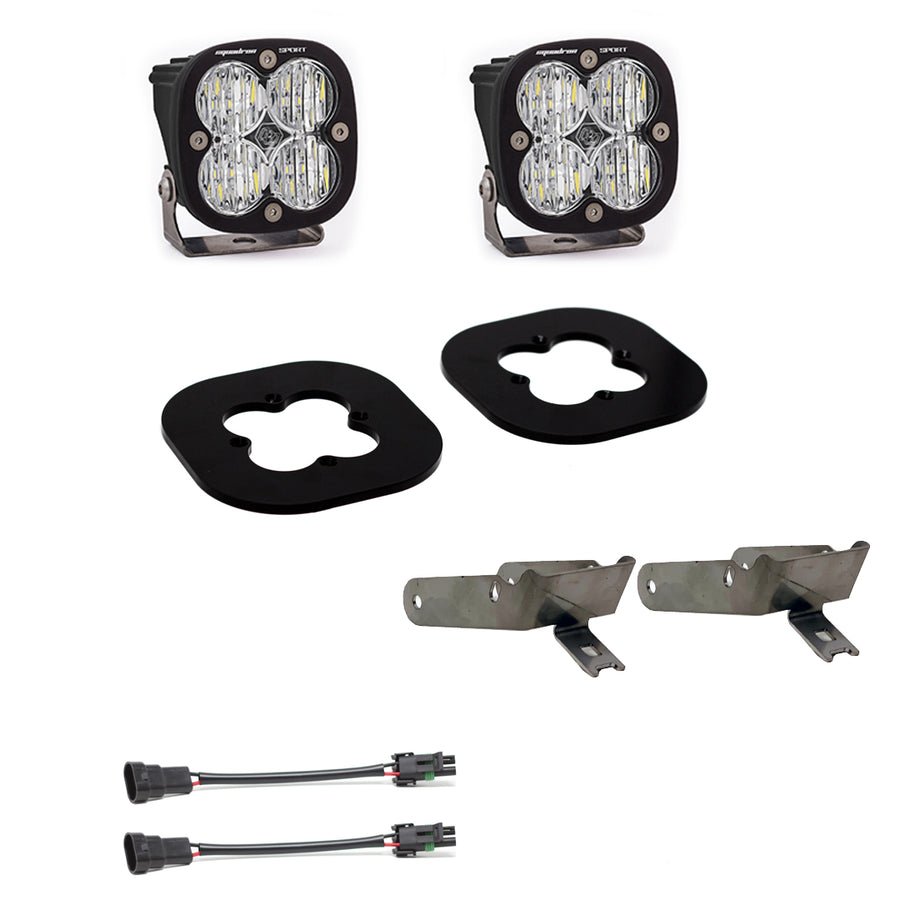 Squadron Sport Fog Pocket Kit - '11-16 F-250/350 Super Duty (Wide Cornering; Clear)