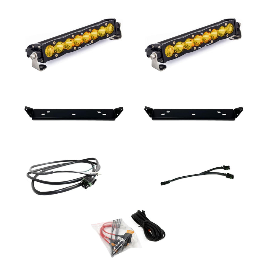 S8 10 Inch Dual Behind Grille Kit - '21-26 F-150 Raptor '24-26 Raptor 37/R (Driving/Combo; Baja Amber)