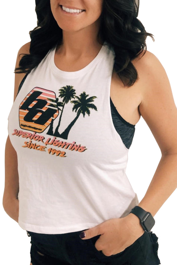 Baja Designs Womens "Superior 90'S" Tank Top (Size S; White)