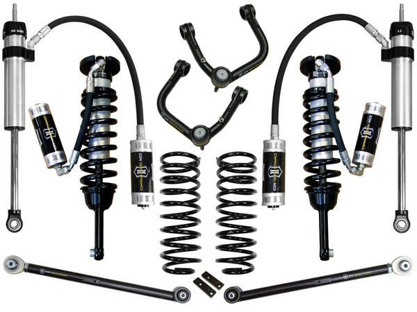 ICON 2010-2024 Toyota 4Runner/2010-2014 Toyota FJ Cruiser 0-3.5" Lift Stage 5 Suspension System Tubular UCA