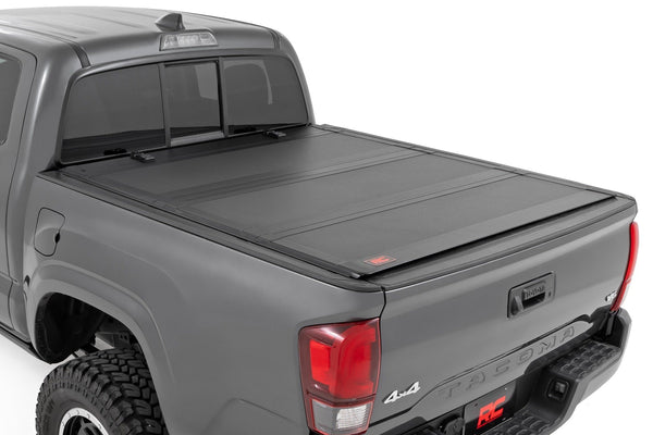 Rough Country - Hard Tri-Fold Flip Up Bed Cover - 5' Bed - Toyota Tacoma 2WD/4WD (2005-2015)