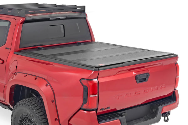 Rough Country - Hard Tri-Fold Flip Up Bed Cover - 5' Bed - Toyota Tacoma 2WD/4WD (2024-2025)