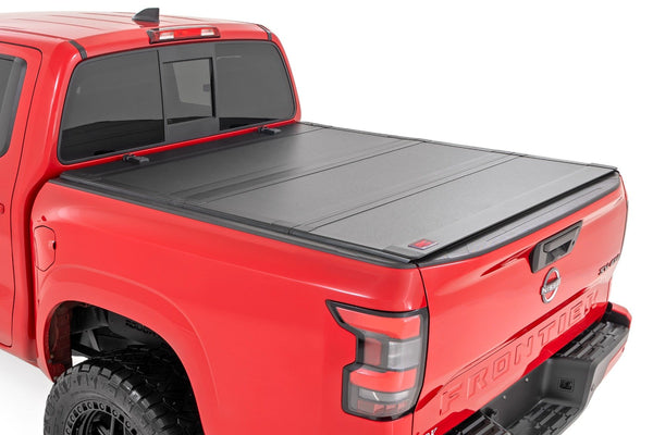 Rough Country - Hard Tri-Fold Flip Up Bed Cover - 5' Bed - Nissan Frontier 2WD/4WD (22-25)