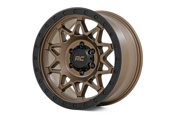 Rough Country - Rough Country 78 Series Wheel/Simulated Beadlock/Bronze/Black/18x9/5x5/0mm