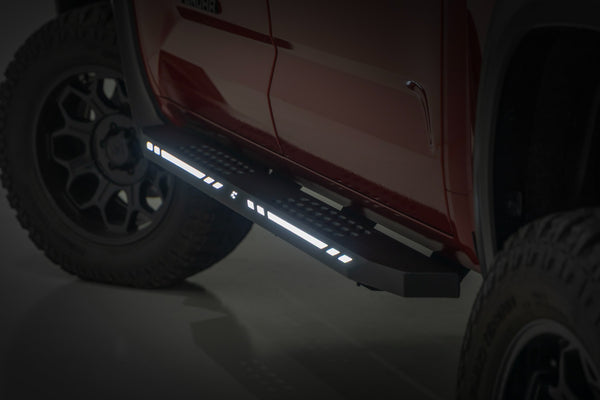 Rough Country - AC2 Running Boards - Amber/White - CrewMax - Toyota Tundra 2WD/4WD (22-26) - 57008