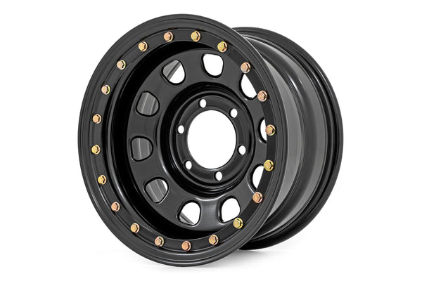 Rough Country - Steel Simulated Bead Lock Wheel/Black/16x8/6x5.5/4.25 Bore/-12