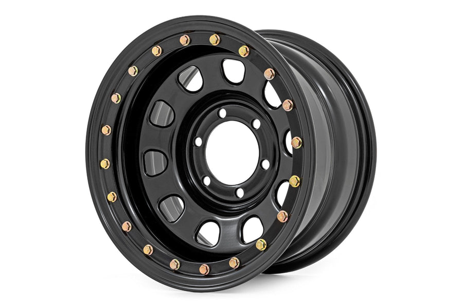 Rough Country - Steel Simulated Bead Lock Wheel/Black/17x9/6x5.5/4.25 Bore/-12