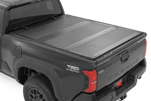 Rough Country - Hard Tri-Fold Flip Up Bed Cover - 6' Bed - Toyota Tacoma 2WD/4WD (2024-2025)