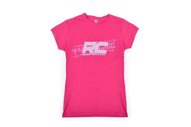 Rough Country - Rough Country T-Shirt - Women Fts Fit - Pink - Size L