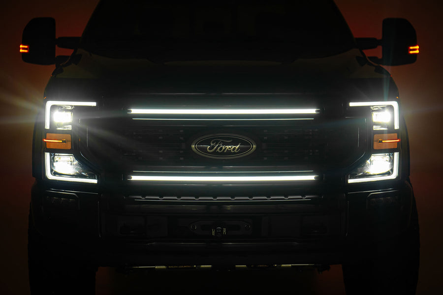 Rough Country - LED Light Kit - Grille Mount - 30 Inch DRL - Ford F-250/F-350 Super Duty (17-22)