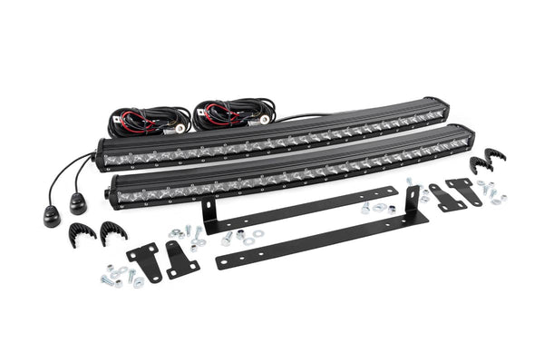 Rough Country - LED Light Kit - Grille Mount - Dual 30 In. Chrome Single Row - Ford F-150 (09-14)