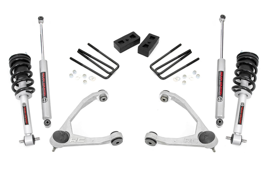 Rough Country - 3.5 Inch Lift Kit - Cast Steel - N3 Strut - Chevy/GMC 1500 (14-16)