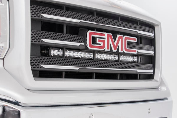 Rough Country - LED Light Kit - Behind Grille Mount - 30 In. Chrome Single Row - Chevy/GMC 1500 (14-18 & Classic)