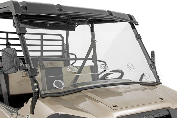 Rough Country - Vented Full Windshield - Scratch Resistant - Kawasaki Mule PRO-FX