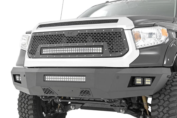 Rough Country - Mesh Grille - 30 In. Dual Row LED - Black - Toyota Tundra 2WD/4WD (2014-2017)