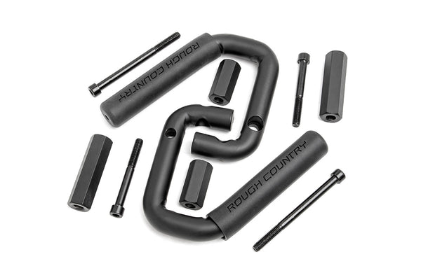 Rough Country - Grab Handles - Steel - Front - Black - Jeep Wrangler JK/Wrangler Unlimited (07-18)