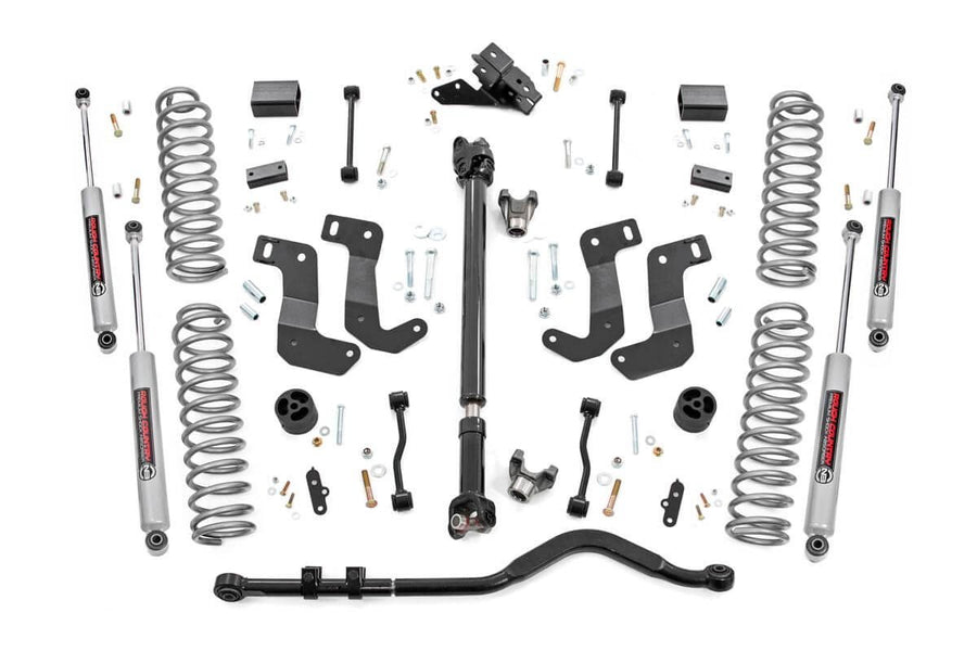 Rough Country - 3.5 Inch Lift Kit - C/A Drop - FR D/S - Jeep Wrangler Unlimited Rubicon (18-23)