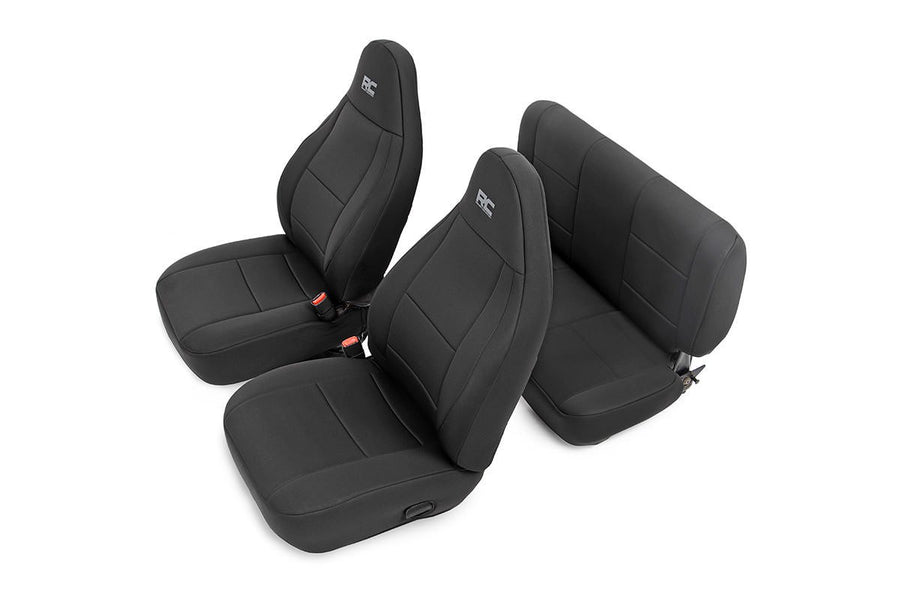 Rough Country - Seat Covers - Front And Rear - Jeep Wrangler TJ (03-06)/Wrangler Unlimited (04-06)