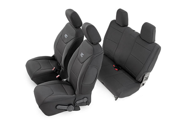 Rough Country - Seat Covers - Front And Rear - 2-Door - Jeep Wrangler JK 4WD (2013-2018)