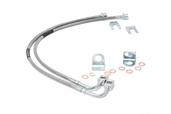 Rough Country - Brake Lines - Stainless - Rear - 4-6 Inch Lift - Jeep Wrangler JK/Wrangler Unlimited (07-18)