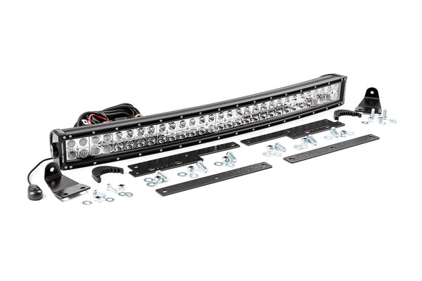Rough Country - LED Light Kit - Behind Grille Mount - 30 In. Black Dual Row - White DRL - Chevy Silverado 1500 (14-15)