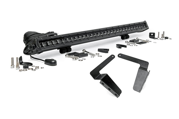 Rough Country - LED Light Kit - Bumper Mount - 30 In. Black Single Row - Toyota Tundra (14-21)