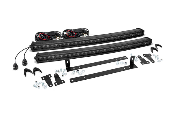 Rough Country - LED Light Kit - Grille Mount - Dual 30 In. Black Single Row - Ford F-150 (09-14)