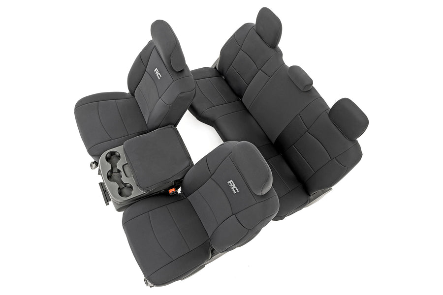 Rough Country - Seat Covers - FR & RR - 60/40 Rear Seat - Ram 2500 2WD/4WD (2019-2024)