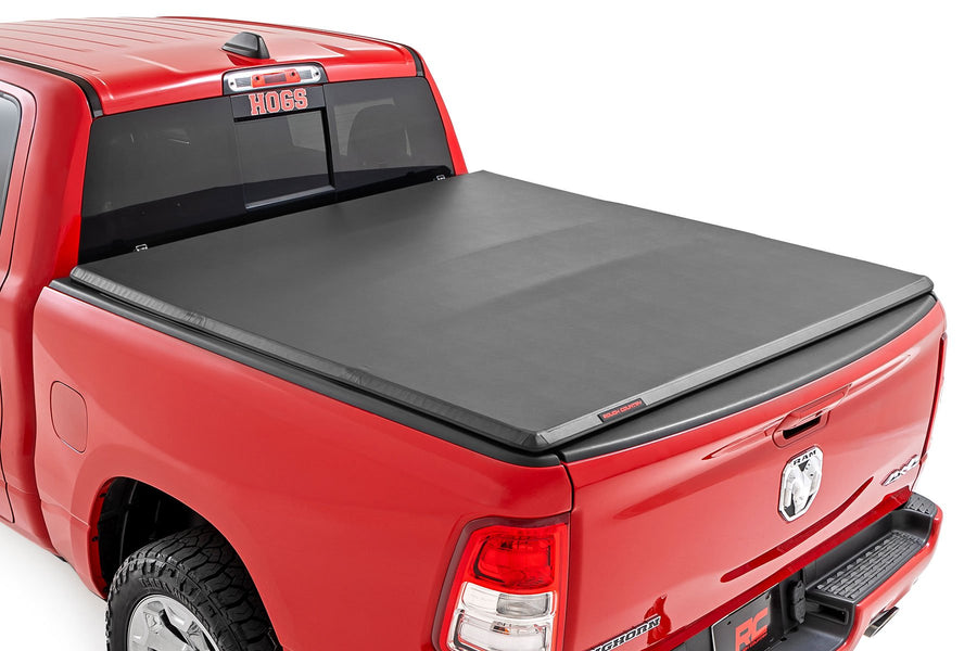 Rough Country - Soft Tri-Fold Bed Cover - 5'7" Bed - Ram 1500 (19-26)/1500 TRX (21-24) - 41307550A