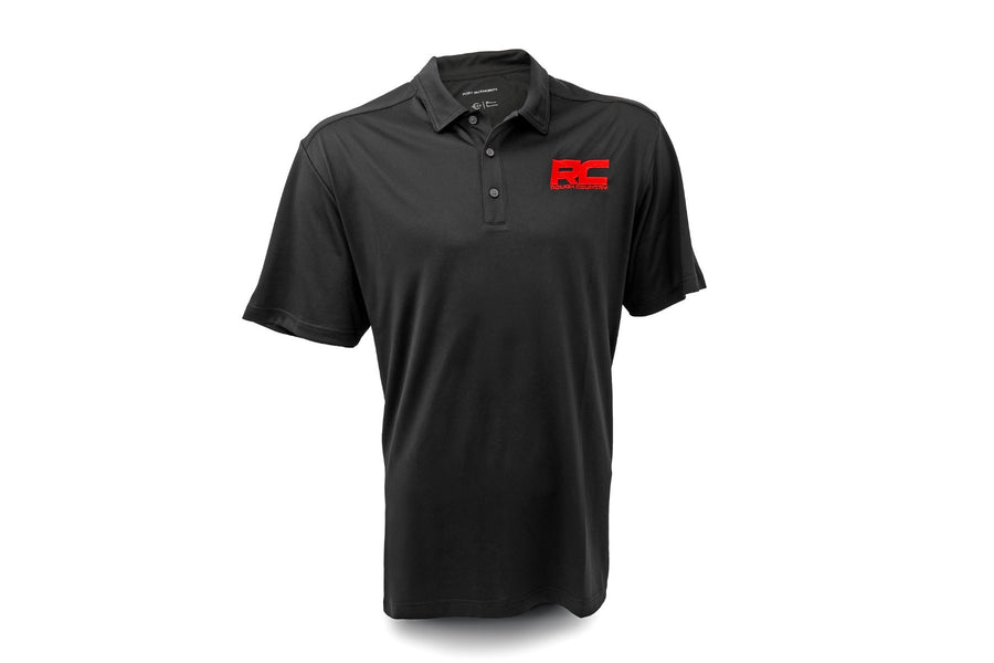 Rough Country - Rough Country Polo - Rough Country Logo - Black - Moisture Wicking - Size XL