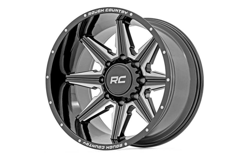 Rough Country - Rough Country 91M Series Wheel/One-Piece/Gloss Black/20x12/6x135/-44mm
