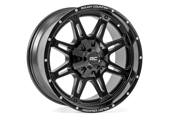 Rough Country - Rough Country 94 Series Wheel/One-Piece/Matte Black/20x10/6x5.5/6x135/-18mm