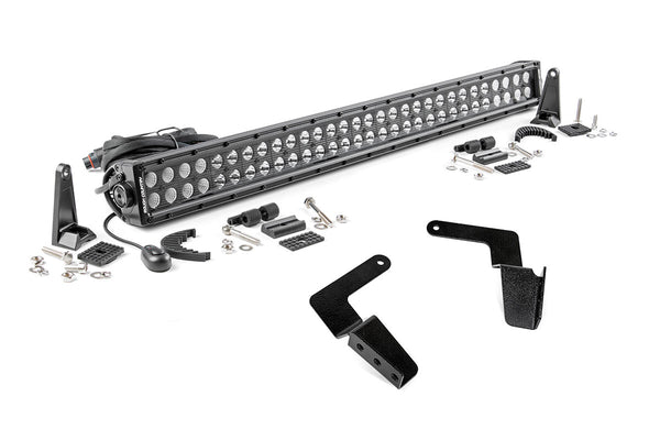 Rough Country - LED Light Kit - Bumper Mount - 30 In. Black Dual Row - Toyota FJ Cruiser (07-14)