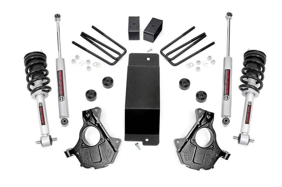 Rough Country - 3.5 Inch Lift Kit - Alu/Stamp Steel LCA - N3 Strut - Chevy/GMC 1500 (14-18 & Classic)