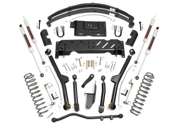 Rough Country - 4.5 Inch Lift Kit - Long Arm - RR Leaf'S - M1 - Jeep Cherokee XJ 4WD (84-01)