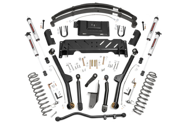 Rough Country - 4.5 Inch Lift Kit - Long Arm - RR Leaf'S - V2 - Jeep Cherokee XJ 4WD (84-01)