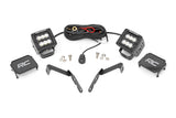 Rough Country - LED Light Kit - Ditch Mount - 2 In. Black Pair - Flood - Chevy 1500 & Chevy/GMC 2500HD/3500HD (07-14)