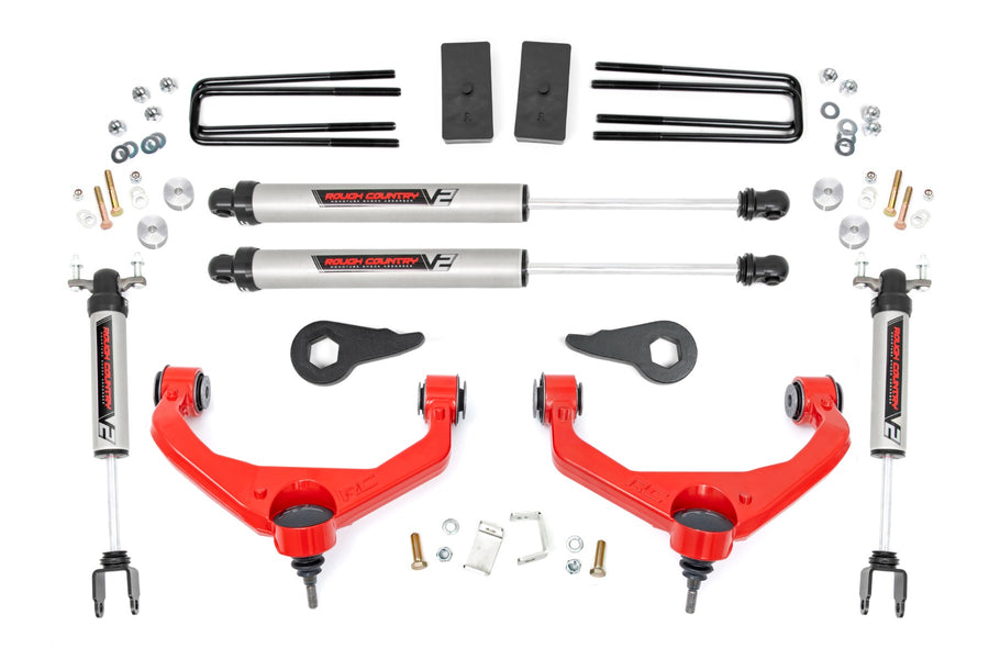 Rough Country - 3.5 Inch Lift Kit - V2 - W/ Overloads - Chevy/GMC 2500HD/3500HD (11-19)